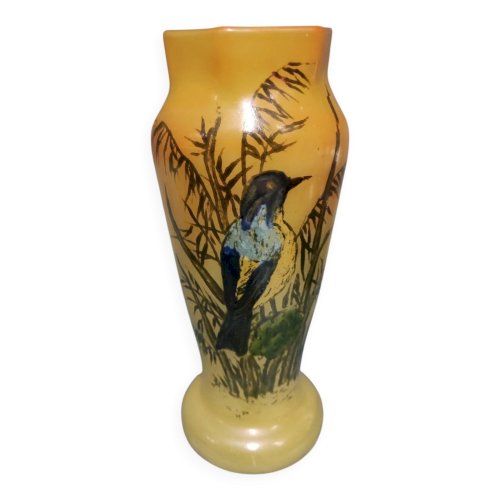Vase Legras à décor émaillé