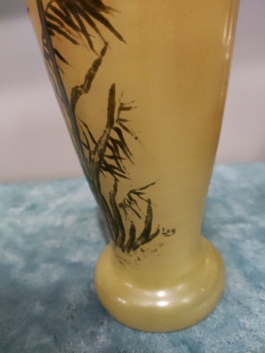Vase Legras à décor émaillé