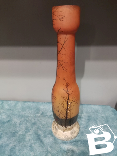 Vase Legras à décor émaillé