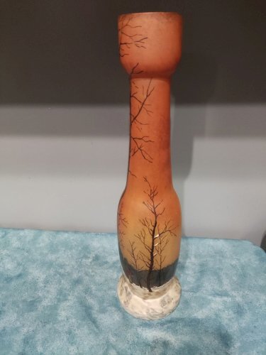 Vase Legras à décor émaillé