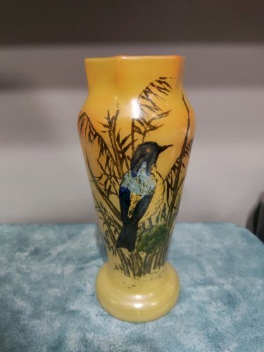 Vase Legras à décor émaillé