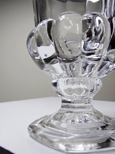 Vase Médicis cristal/verre cristallin moulé incolore vintage
