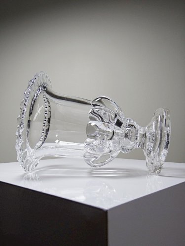 Vase Médicis cristal/verre cristallin moulé incolore vintage