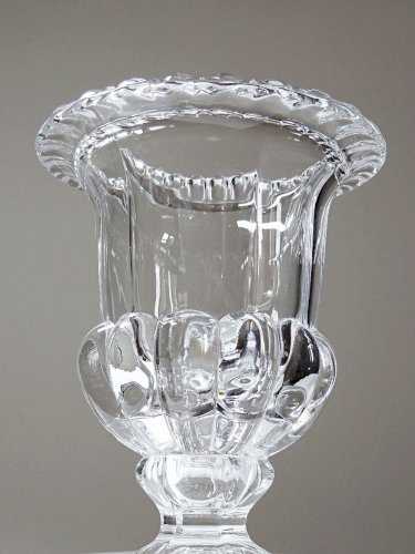Vase Médicis cristal/verre cristallin moulé incolore vintage