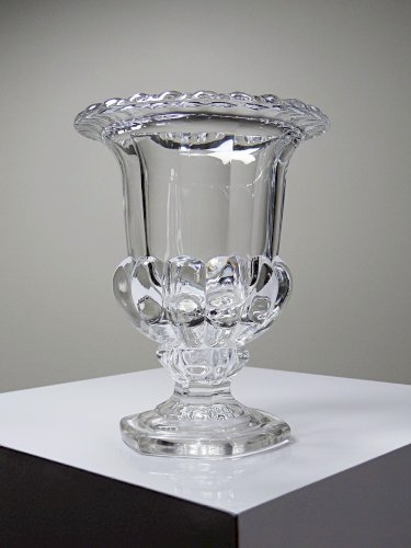 Vase Médicis cristal/verre cristallin moulé incolore vintage