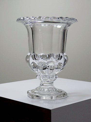 Vase Médicis cristal/verre cristallin moulé incolore vintage