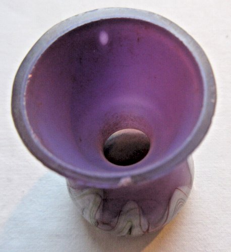 Vase miniature de représentant en pâte verre irisée, Loetz Kralik, Art Nouveau