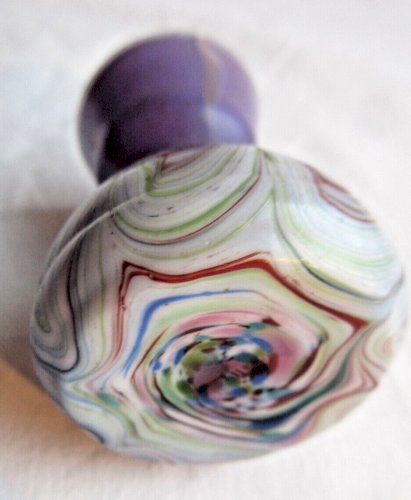 Vase miniature de représentant en pâte verre irisée, Loetz Kralik, Art Nouveau