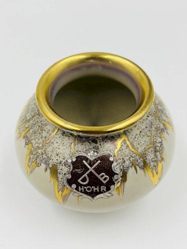 Vase miniature Dümler Breiden Höhr doré modèle représentant vintage