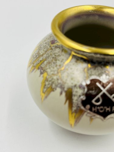 Vase miniature Dümler Breiden Höhr doré modèle représentant vintage