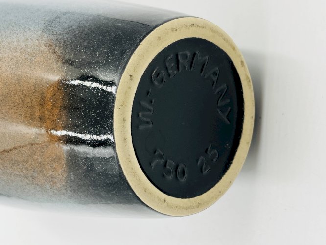 Vase moderniste gris-bleu, Bay Keramik, Allemagne de l’Ouest, années 70