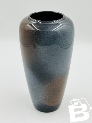Vase moderniste gris-bleu, Bay Keramik, Allemagne de l’Ouest, années 70