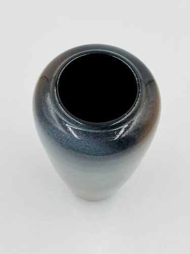 Vase moderniste gris-bleu, Bay Keramik, Allemagne de l’Ouest, années 70
