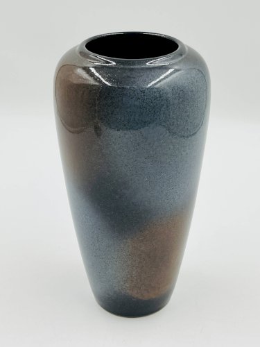 Vase moderniste gris-bleu, Bay Keramik, Allemagne de l’Ouest, années 70