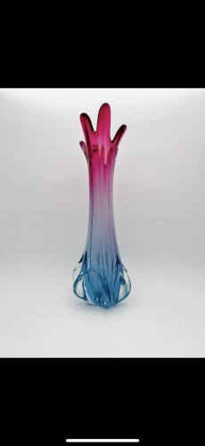 Vase Murano type « Chambord » Rose et Bleu