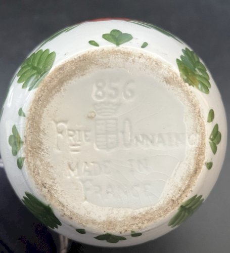 vase Onnaing faience à décor de fleurs vintage décoration