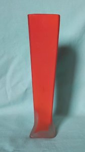 Orange glass vase
