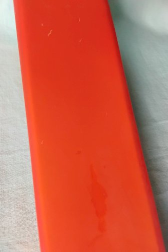 Vase orange en verre 