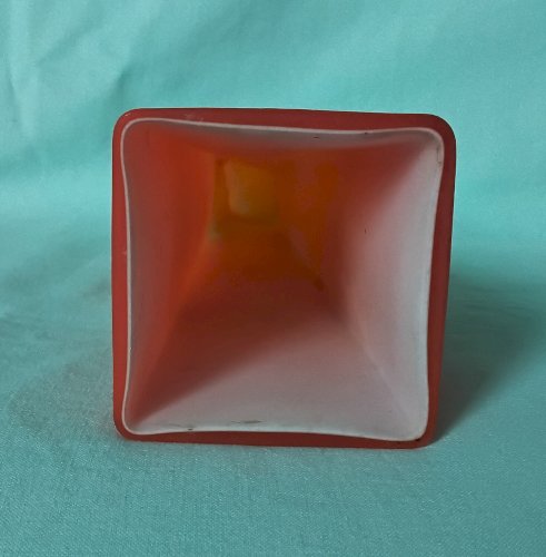Vase orange en verre 