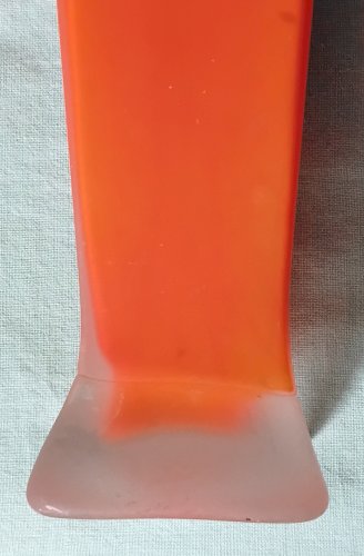 Vase orange en verre 