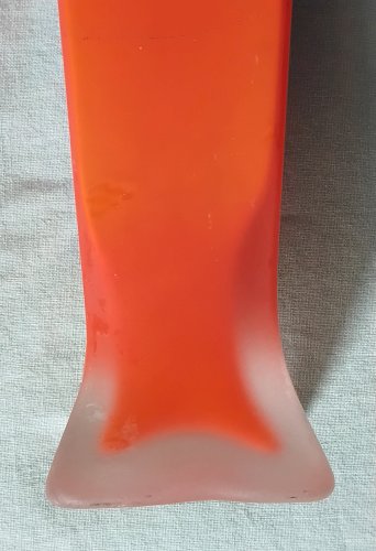 Vase orange en verre 
