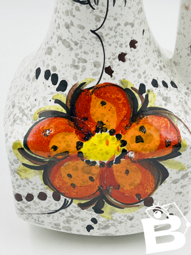 Vase, pichet italien au décor floral, années 70