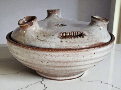 Vase for flower spikes in stoneware Ratilly / Pierlot / Puisaye