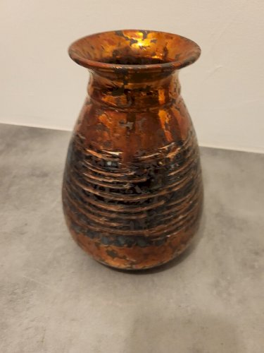 VASE POTERIE EN GRE CUIVRE
