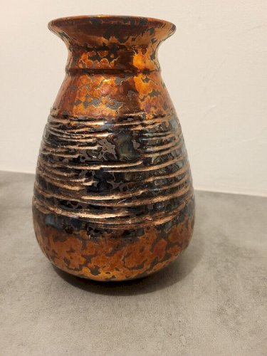 VASE POTERIE EN GRE CUIVRE