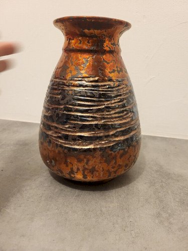 VASE POTERIE EN GRE CUIVRE