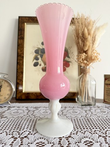 Vase Rose en Opaline