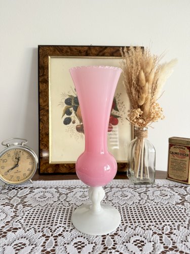 Vase Rose en Opaline