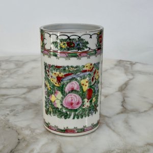 Vase rouleau de Chine Canton fin XIXe M4009