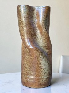 Vase rouleau en grès / Puisaye