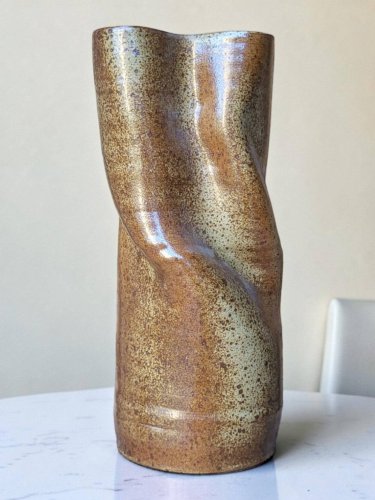Vase rouleau en grès / Puisaye
