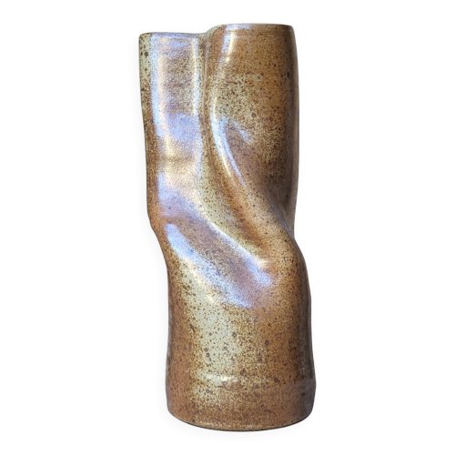 Vase rouleau en grès / Puisaye