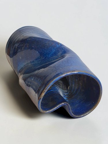 Vase rouleau en grès / Puisaye