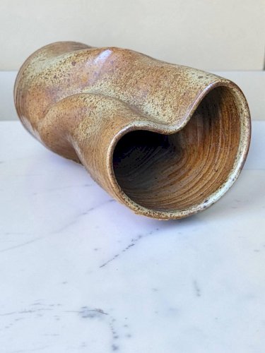 Vase rouleau en grès / Puisaye