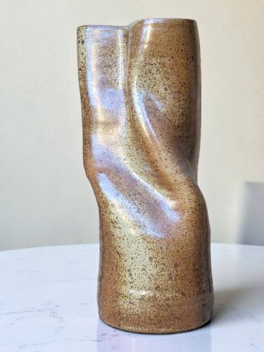 Vase rouleau en grès / Puisaye