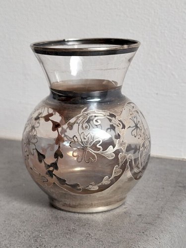 VASE SAINT GRAAL EN VERRE ET ARGENT