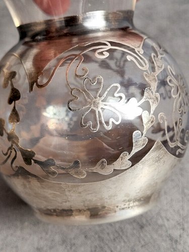 VASE SAINT GRAAL EN VERRE ET ARGENT
