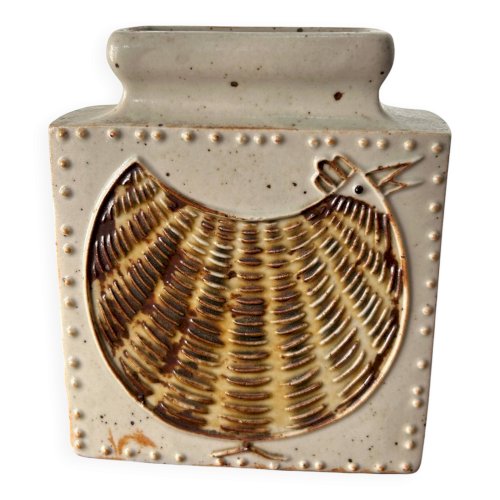 Vase scandinave en grés 1960