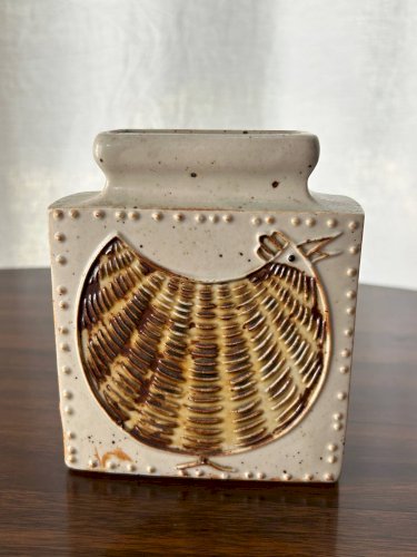 Vase scandinave en grés 1960