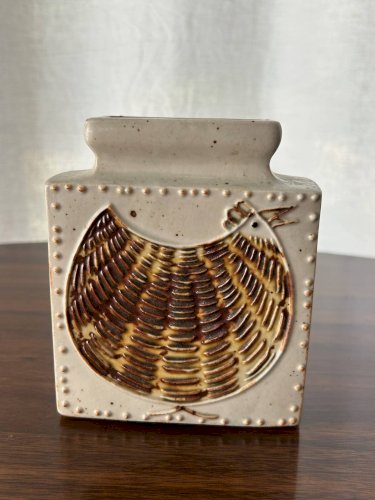 Vase scandinave en grés 1960