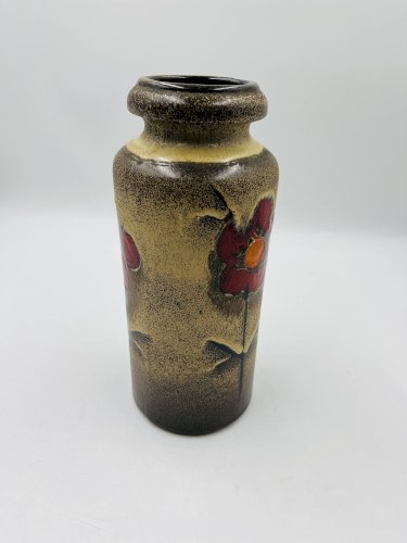 Vase Scheurich forme 517 décor floral par Heinz Siery