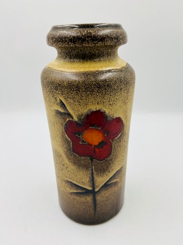 Vase Scheurich forme 517 décor floral par Heinz Siery