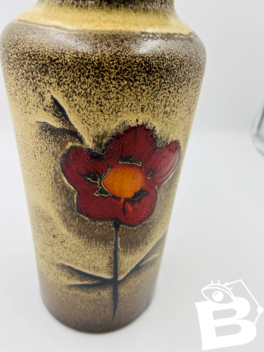 Vase Scheurich forme 517 décor floral par Heinz Siery