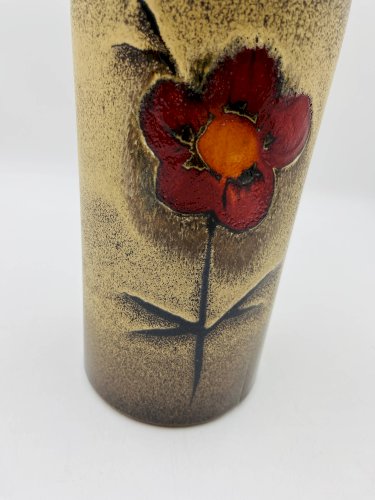 Vase Scheurich forme 517 décor floral par Heinz Siery