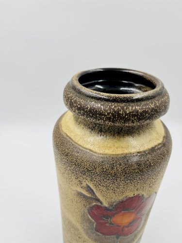 Vase Scheurich forme 517 décor floral par Heinz Siery