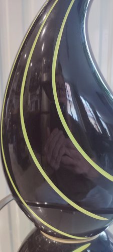 Vase sculptural en céramique  ligne moderniste  pièce design